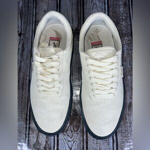 Vans Skate Shoes Men’s 5.5 Women’s 7–7.5 Cream Canvas Black Sole